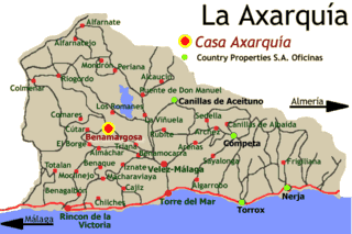 Karte der Axarquía